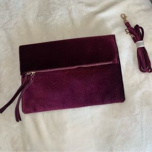 New velvet clutch handbag